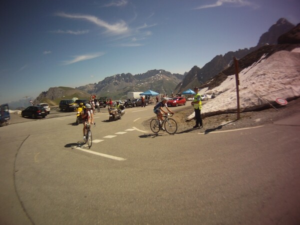 Bart Bury en Frederic Glorieux tijdens Marmotte op Galibier